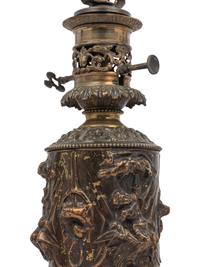 Two Pairs of French Gilt Metal Fluid Lamps Converted to Electricity