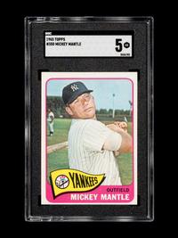 A 1965 Topps Mickey Mantle Baseball Card No. 350 (SGC 5 EX)