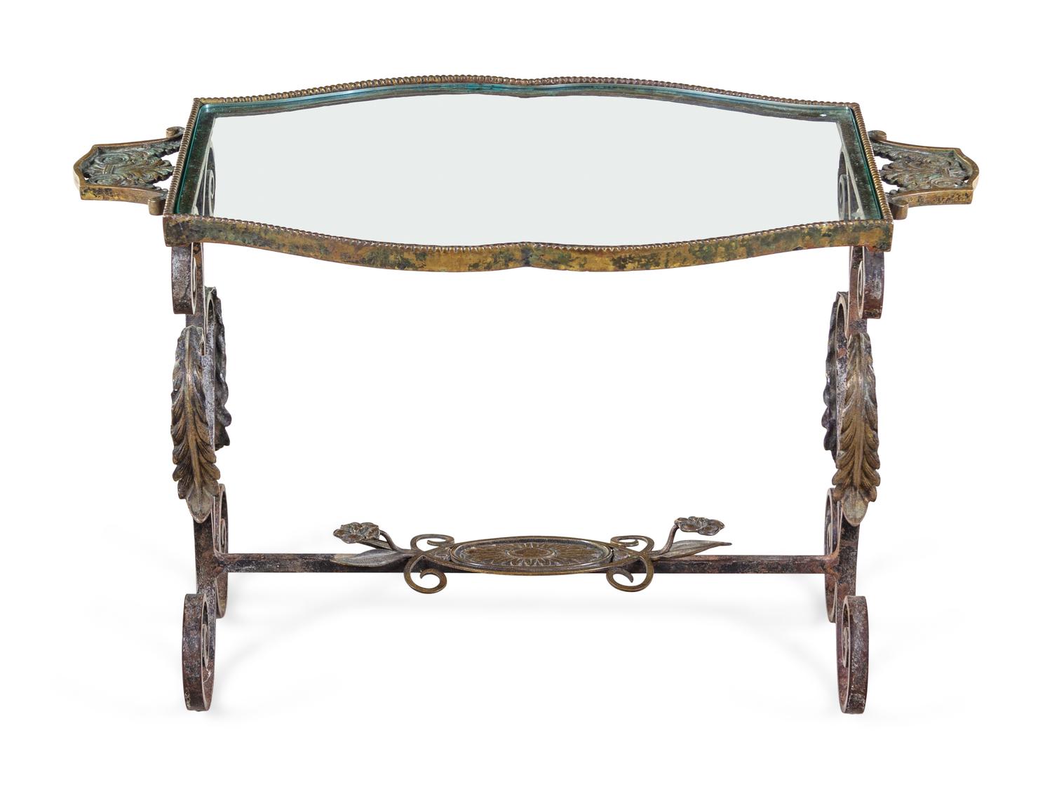 A Continental Bronze Occasional Table