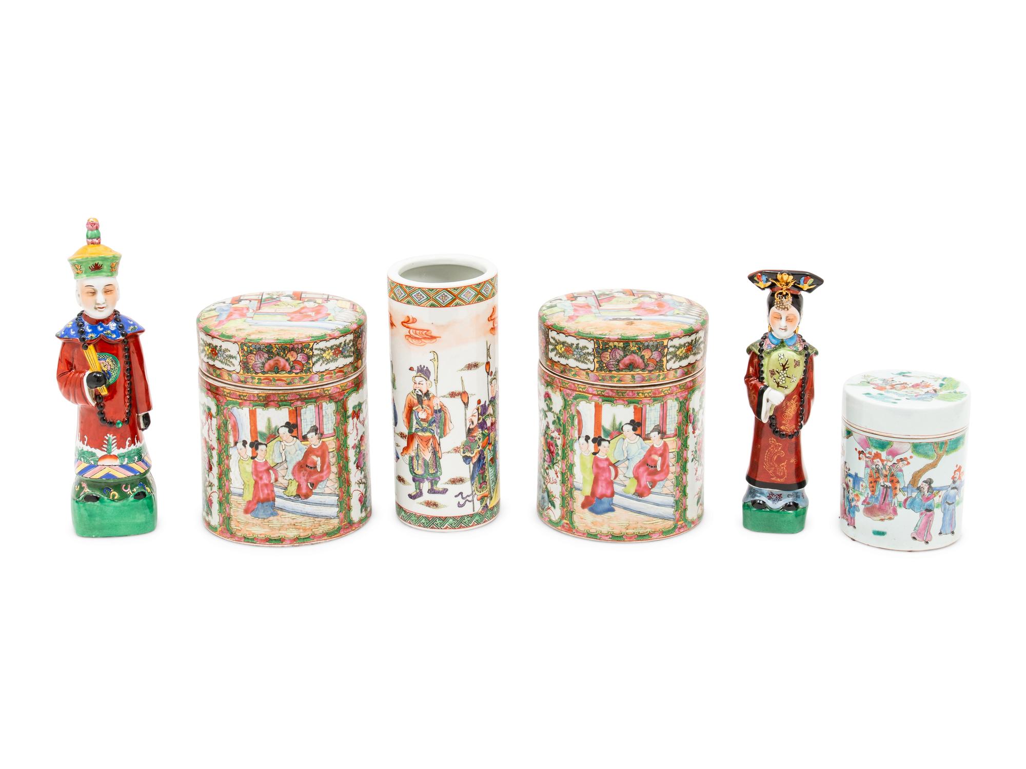 A Group of Chinese Porcelain Objects