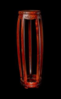 A Chinese Hardwood Barrel-Form Stand, Huaji
