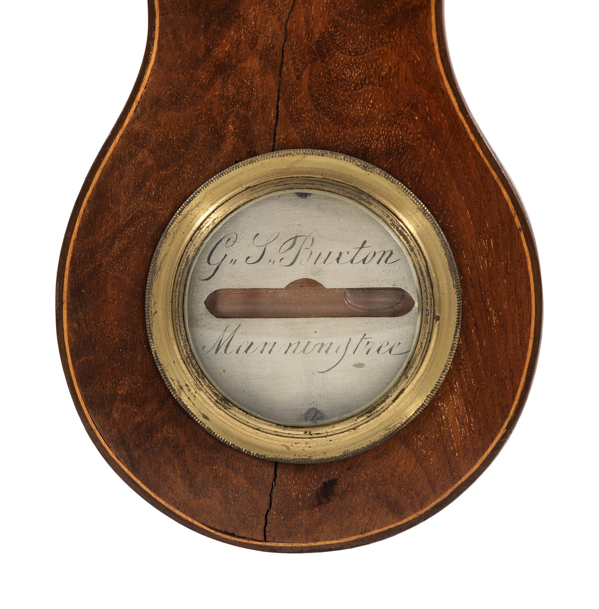 A Regency Mahogany Wheel Barometer