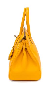 An Hermes Bicolor Jaune d'Or Epsom 30cm Birkin Handbag, 12" x 8.5" x 6".