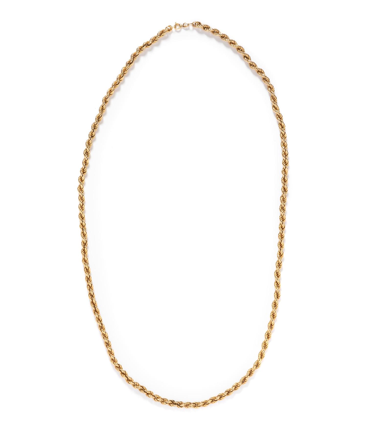 A 14 Karat Yellow Gold Necklace,
