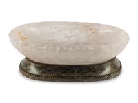 A Large Fluted Rock Crystal Centerpiece Bowl