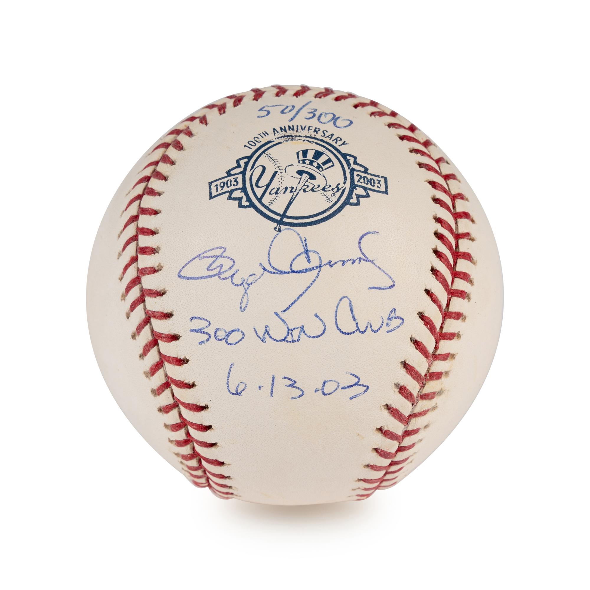 A Roger Clemens Single Signed Autograph Baseball Inscribed 300 Win Club and Dated 6-13-03,