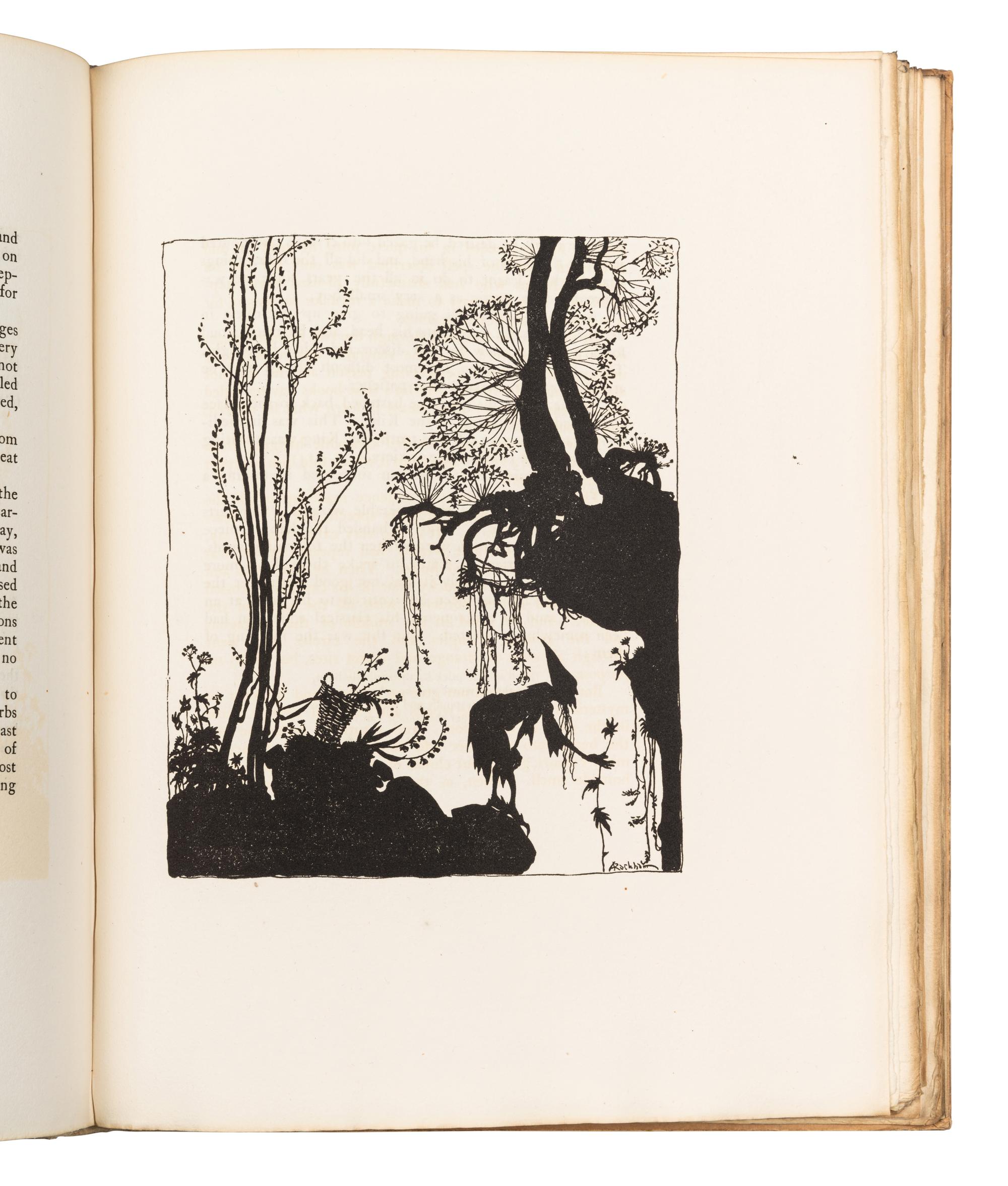 RACKHAM, Arthur (1867-1939), illustrator. -- EVANS, Charles Seddon (1883-1944). The Sleeping Beauty . London & Philadelphia: William Heinemann & J.B. Lippincott Co., 1920.