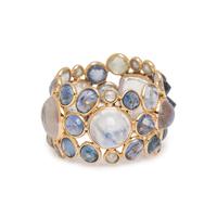 MOONSTONE, SAPPHIRE AND DIAMOND BAND