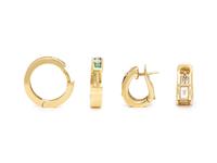 TWO PAIRS OF YELLOW GOLD, DIAMOND AND MULTIGEM EARRINGS