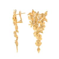 YELLOW GOLD AND DIAMOND EARCLIPS