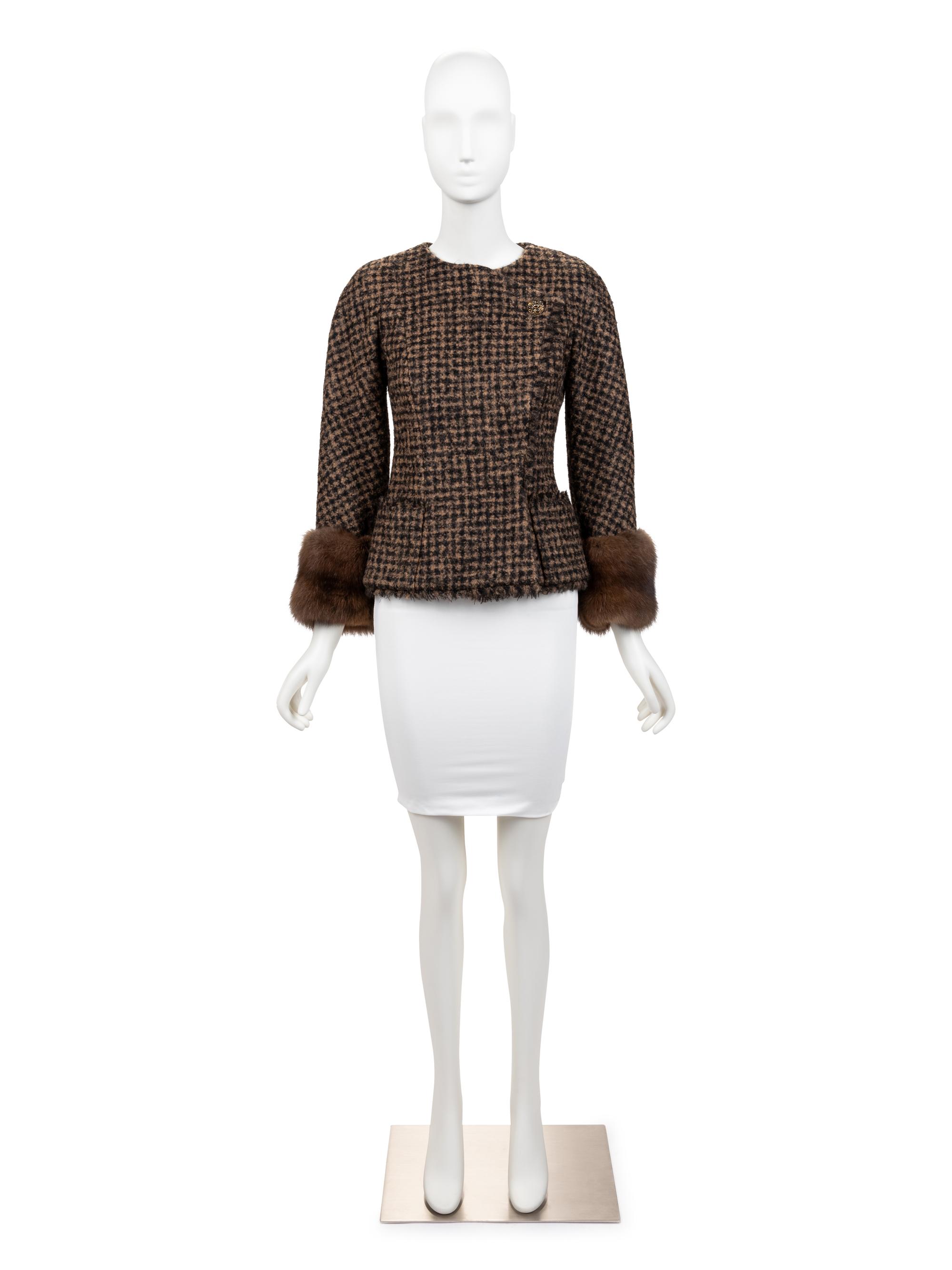 Chanel Jacket with Mink Cuffs, 2000-10s