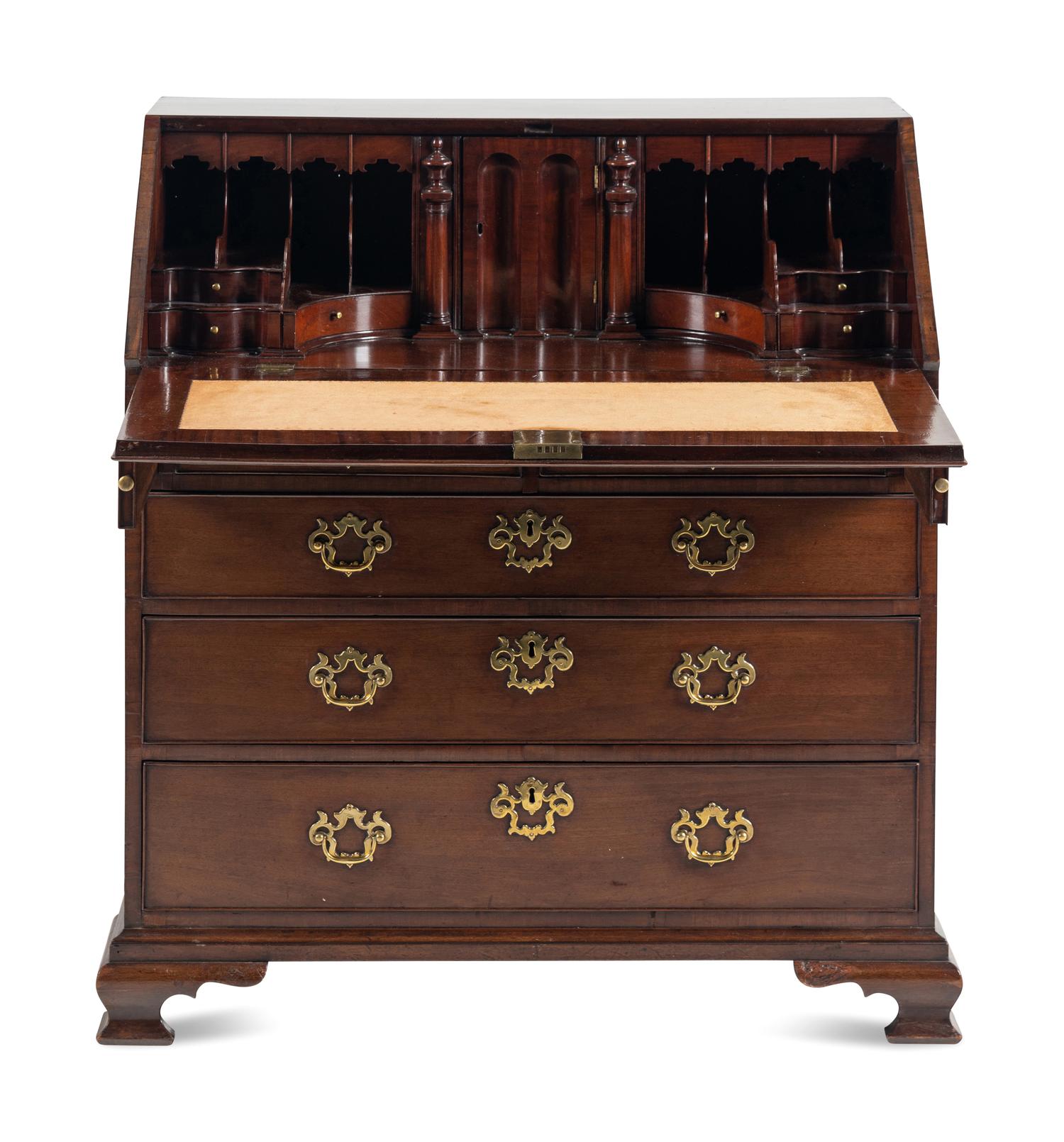 A George III Mahogany Slant-Front Desk