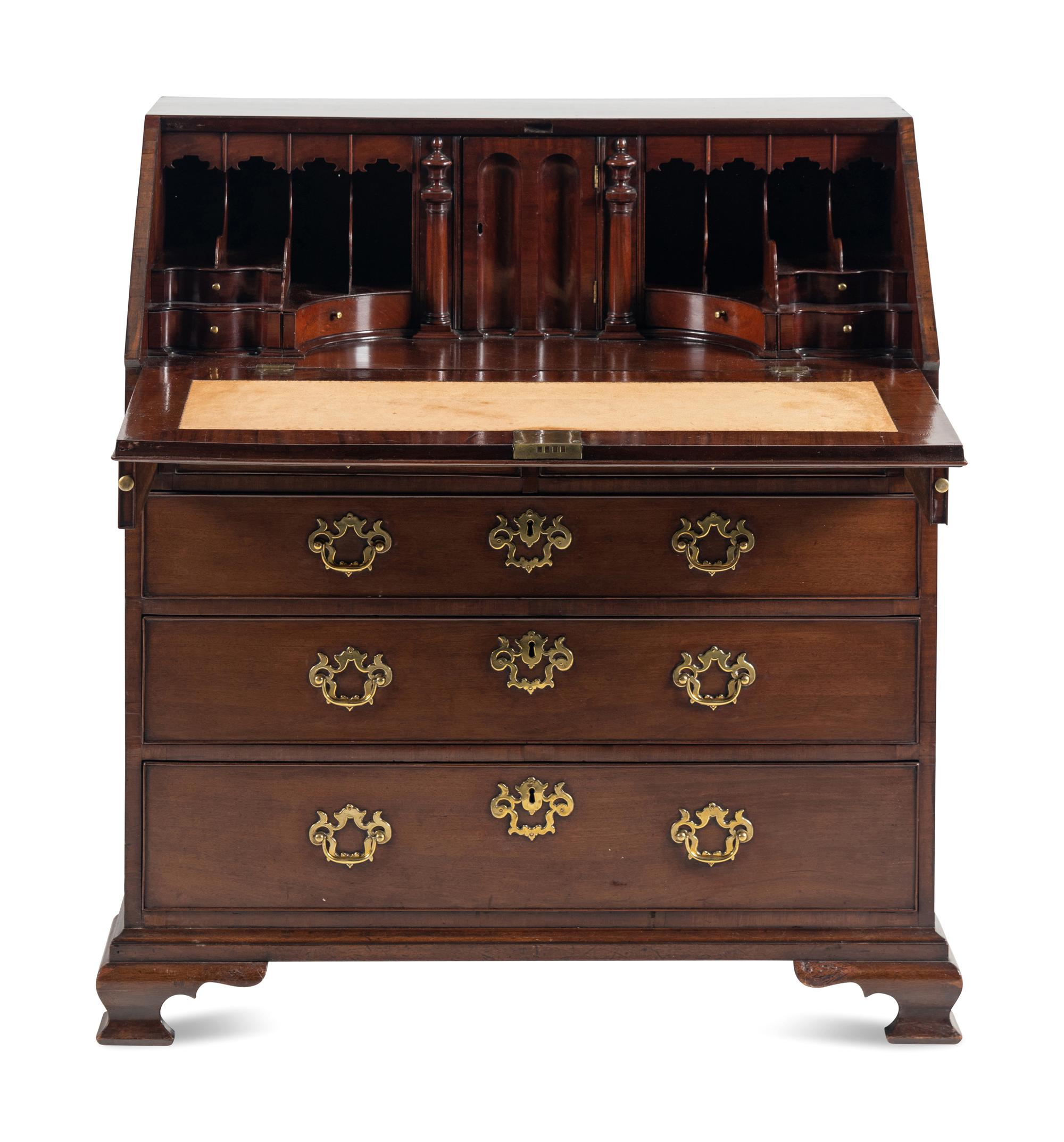 A George III Mahogany Slant-Front Desk