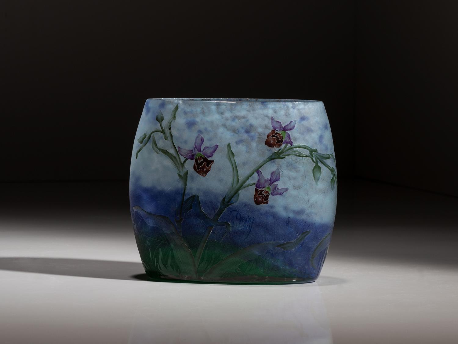 Wild Orchid and Spiderweb Vase