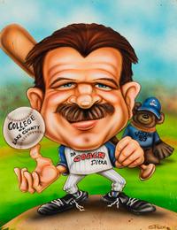 A Group of Five Mike Ditka Artworks Formerly Displayed at Mike Ditka’s Restaurant