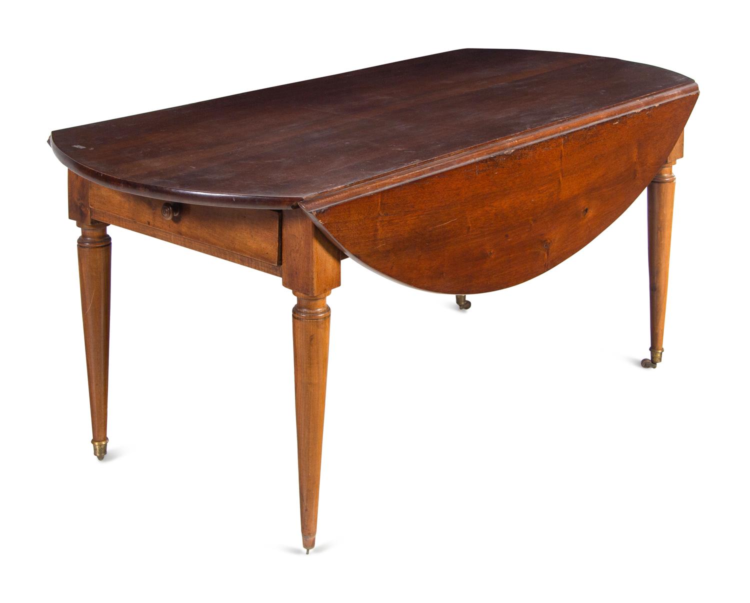 A Directoire Mahogany Drop-Leaf Dining Table