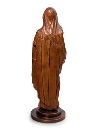 A Continental Carved Walnut Figure of the Virgin Mary
