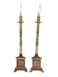 A Pair of Italian Painted Torchères