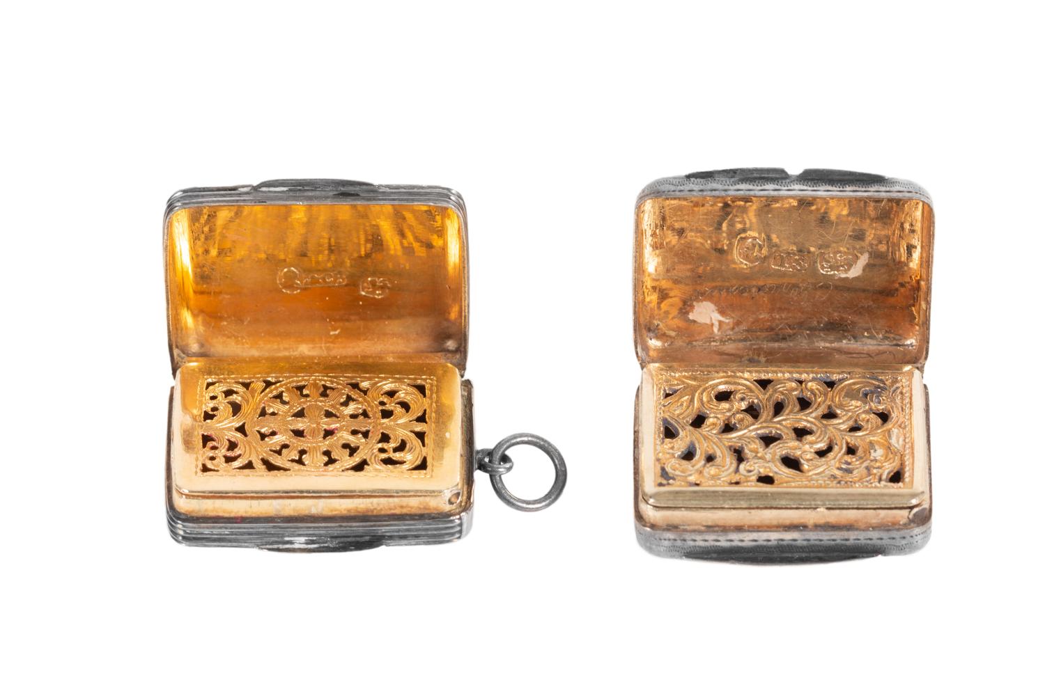 Two George IV Silver Vinaigrettes