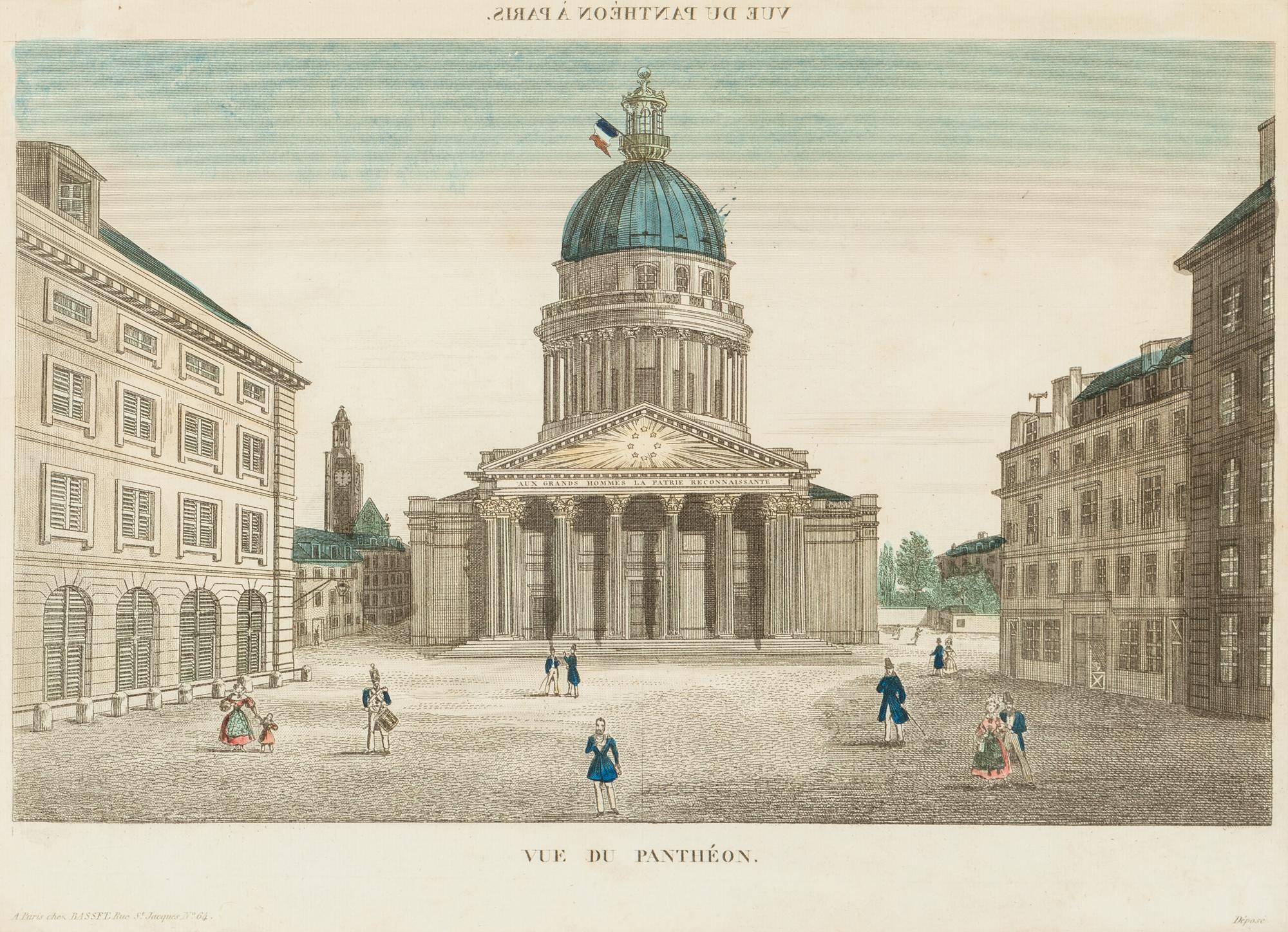 A Collection of Eighteen Hand-Colored Engravings Depicting Views of European Capitals and Famous Buildings