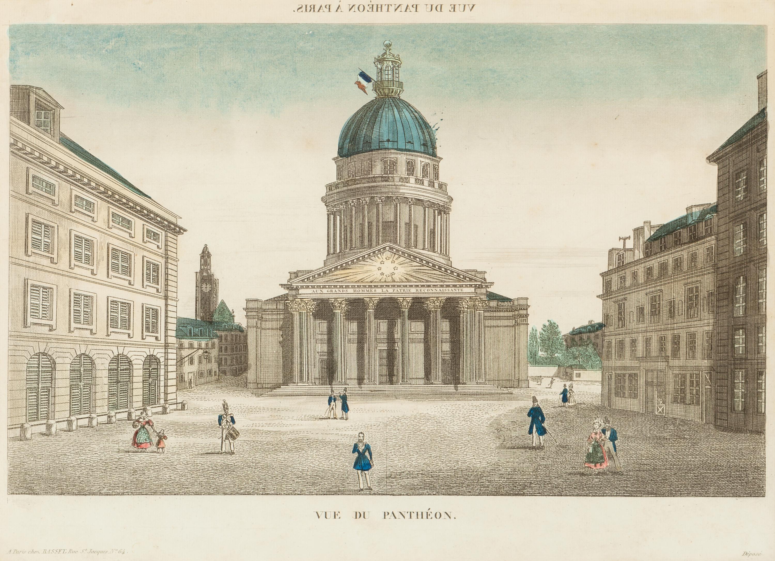 A Collection of Eighteen Hand-Colored Engravings Depicting Views of European Capitals and Famous Buildings