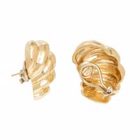 Yellow Gold Shrimp Earrings