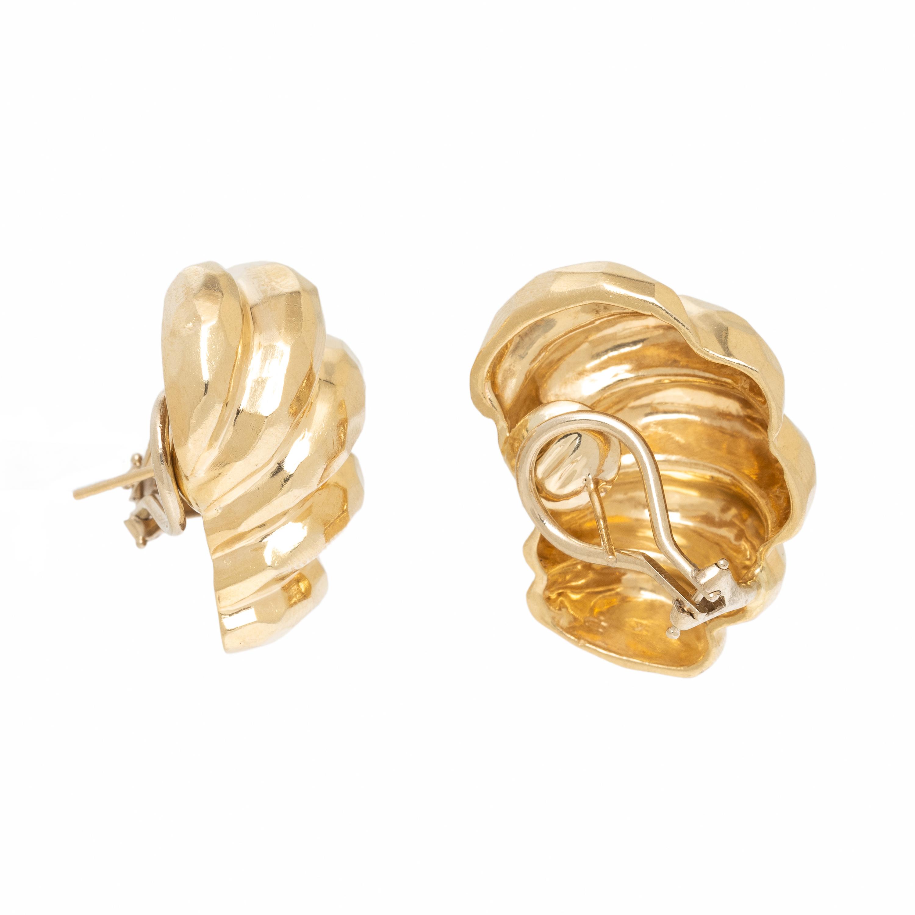 Yellow Gold Shrimp Earrings