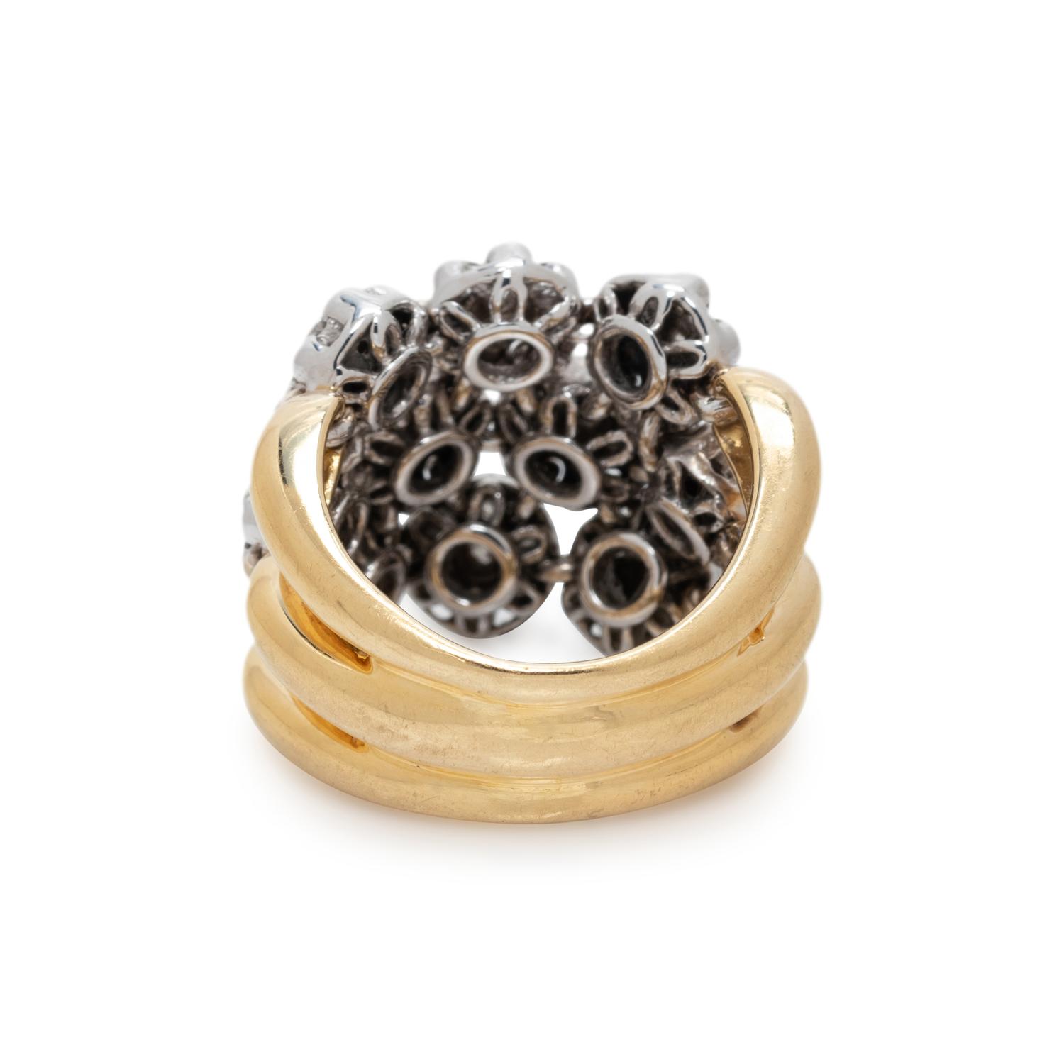 SONIA B., DIAMOND FLOWER RING