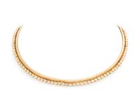 YELLOW GOLD AND DIAMOND NECKLACE