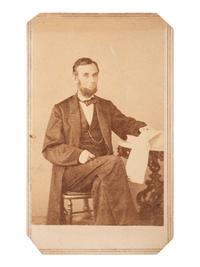 [LINCOLN, Abraham (1809-1863)]. GARDNER, Alexander (1821-1882), photographer. CDV of Lincoln. Washington, DC, 1863.
