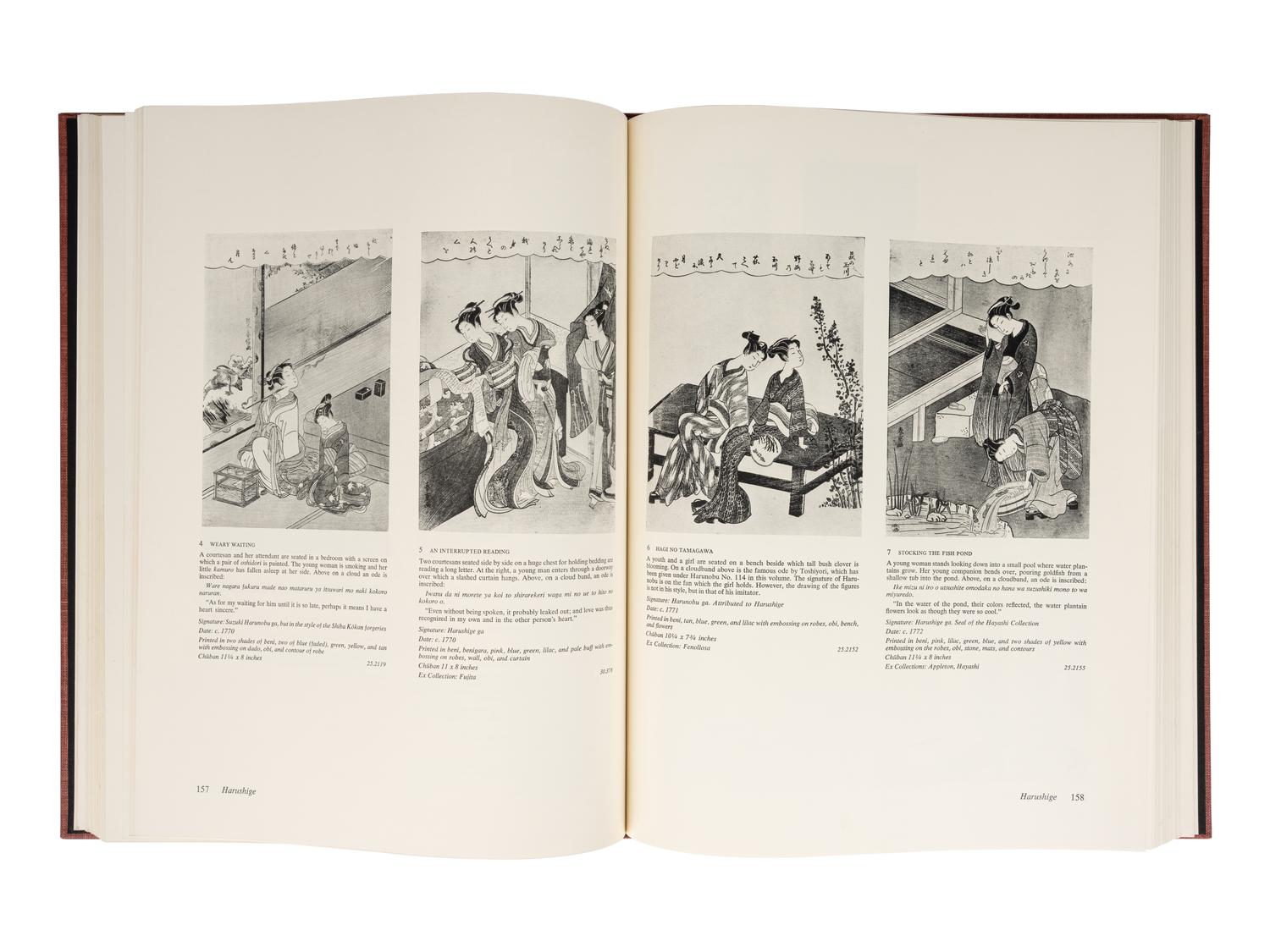 [JAPANESE PRINTS & DRAWINGS--COLLECTIONS] A group of multi-volumed works about Japanese Prints & Drawings in Private or Museum Collections, comprising: