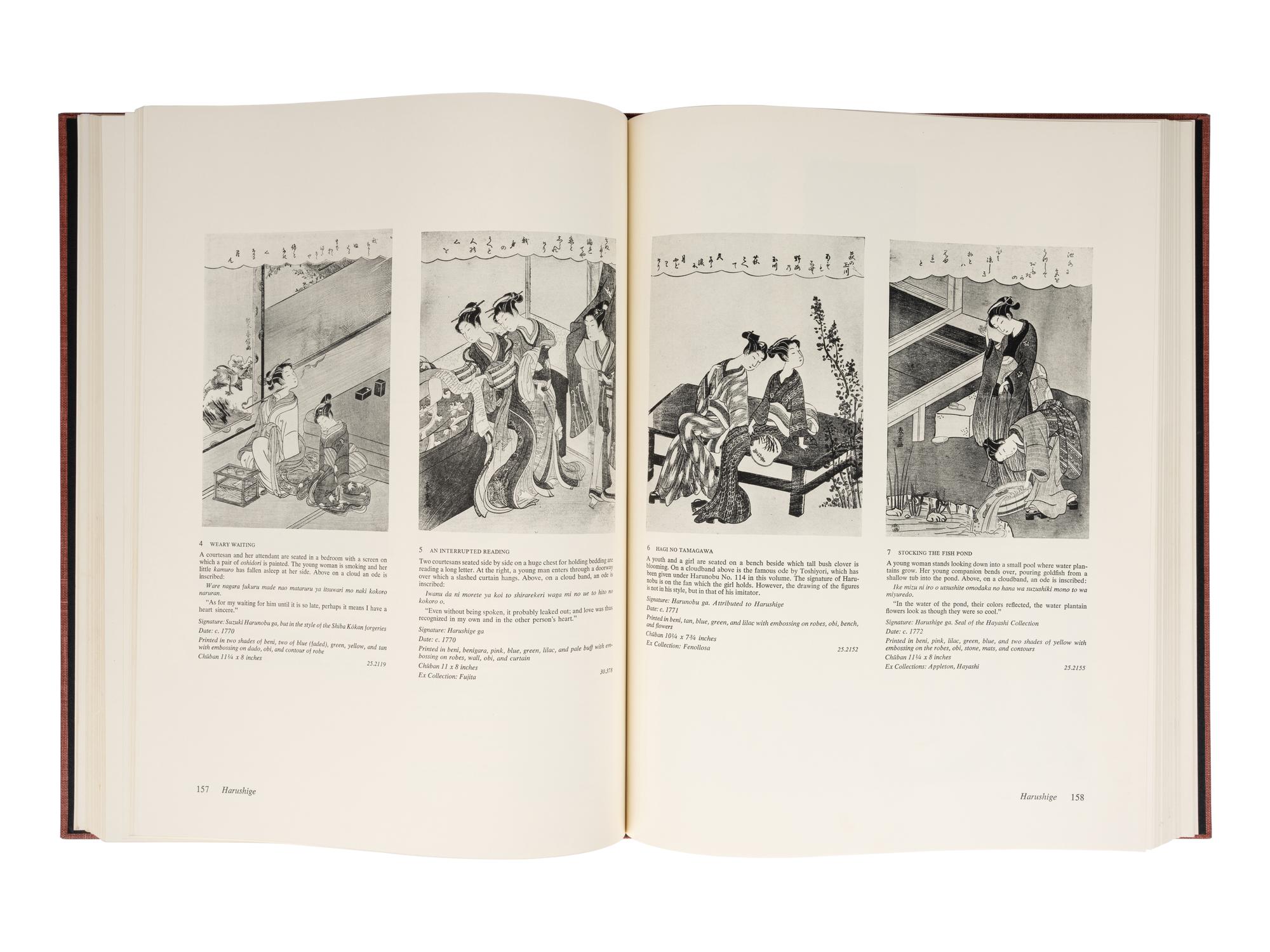 [JAPANESE PRINTS & DRAWINGS--COLLECTIONS] A group of multi-volumed works about Japanese Prints & Drawings in Private or Museum Collections, comprising: