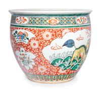 A Chinese Famille Verte Fish Bowl