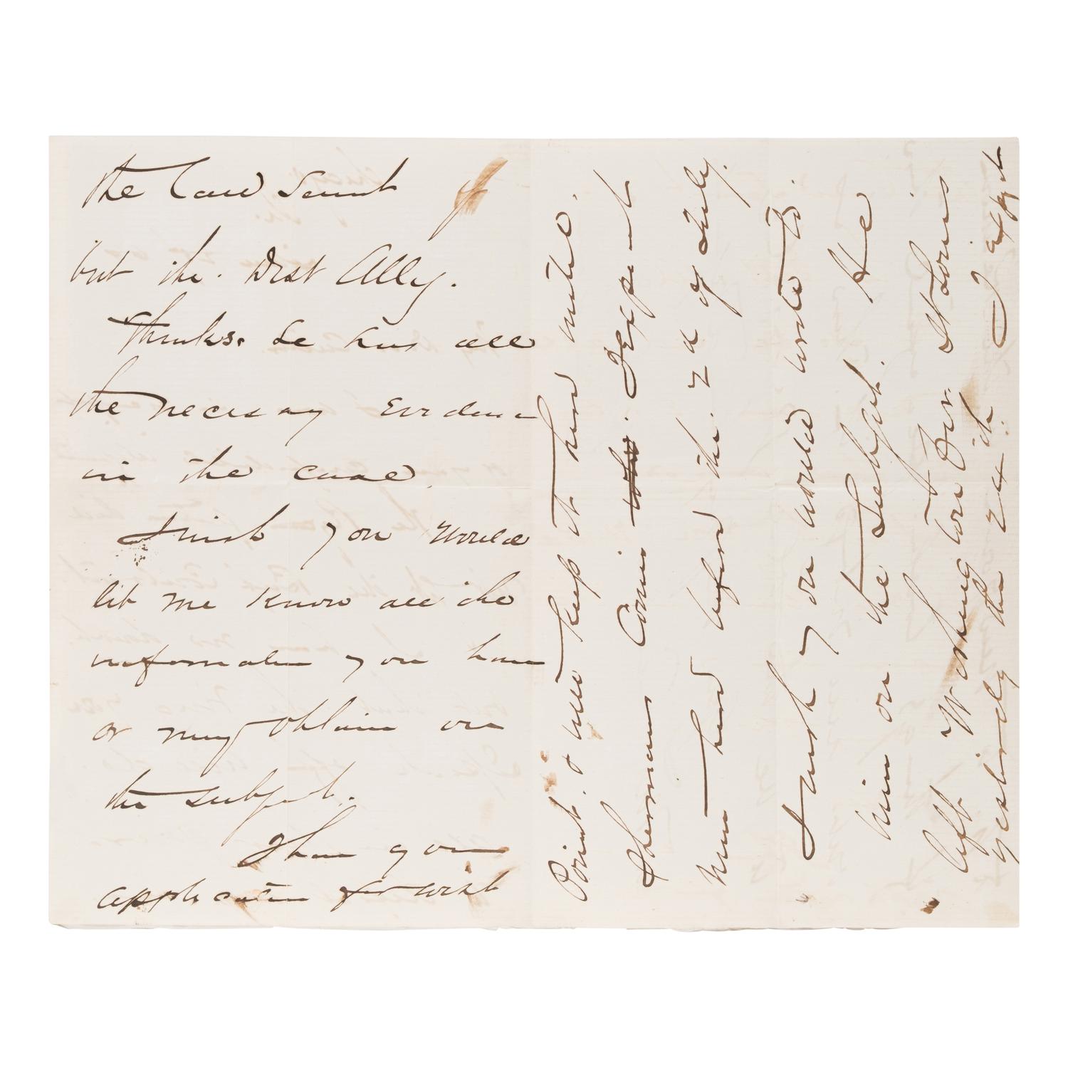 [Custer, George Armstrong, Gen. (1839-1876)]. A pair of letters from Generals Sheridan and Sherman to Custer, regarding his attempt to secure a transfer to West Point, comprising: