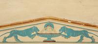 A Northern European Neoclassical Painted Overmantel Mirror