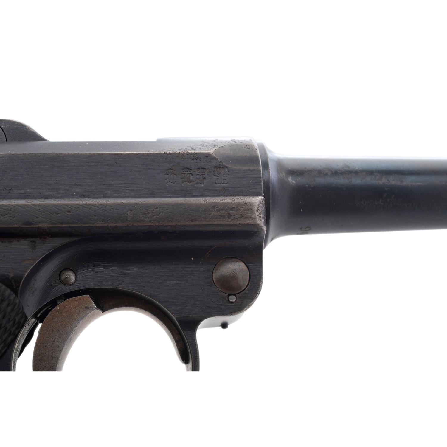 ** DWM P.08 Luger Made 1912 in Holster with Two WWII Magazines