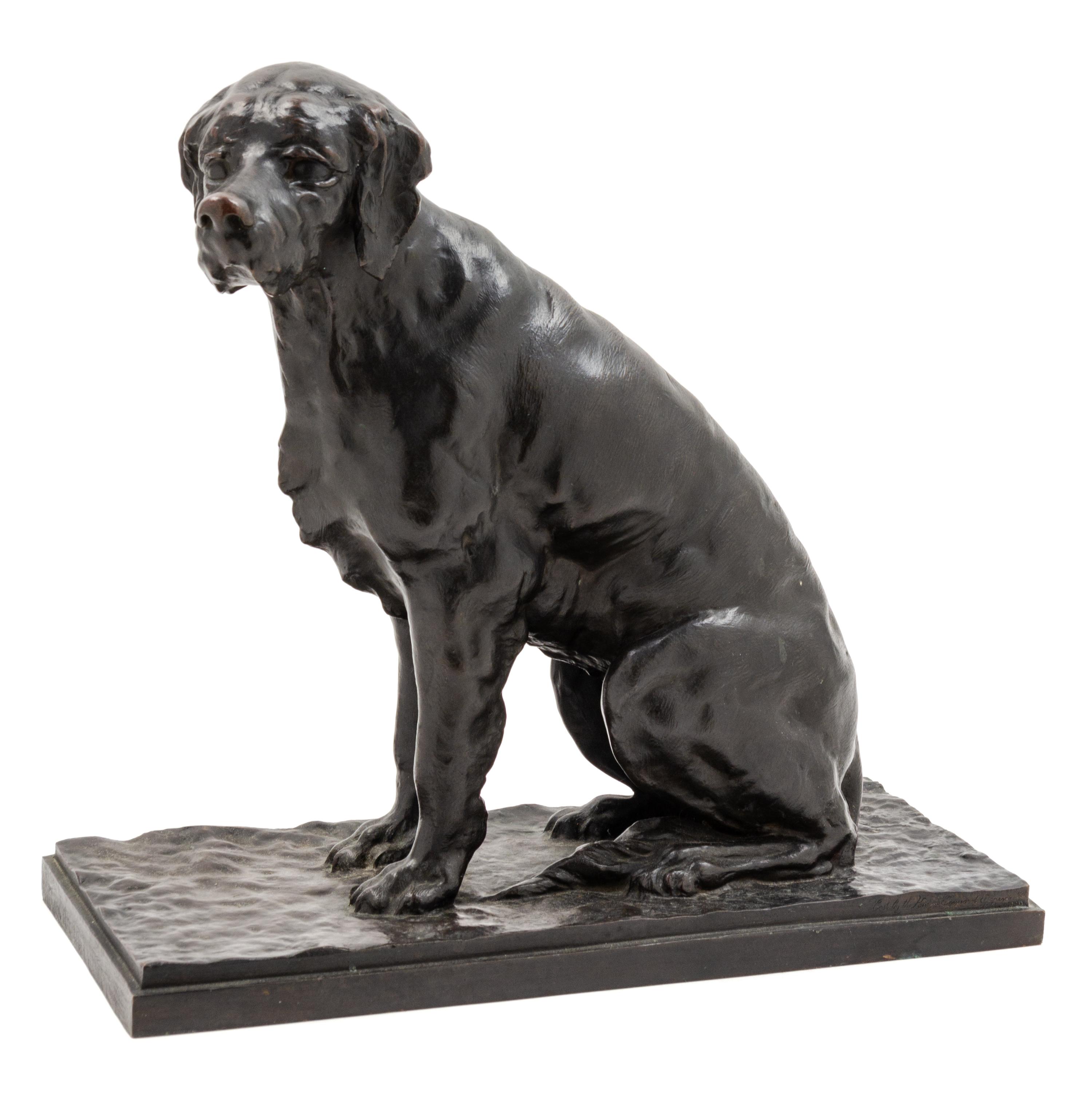 An American Bronze Figure of a Dog Height 14 1/2 inches. — LATE 19TH CENTURY