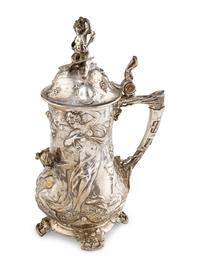 A Large Württembergische Metallwarenfabrik (W.M.F.) Silver-Plate Tankard