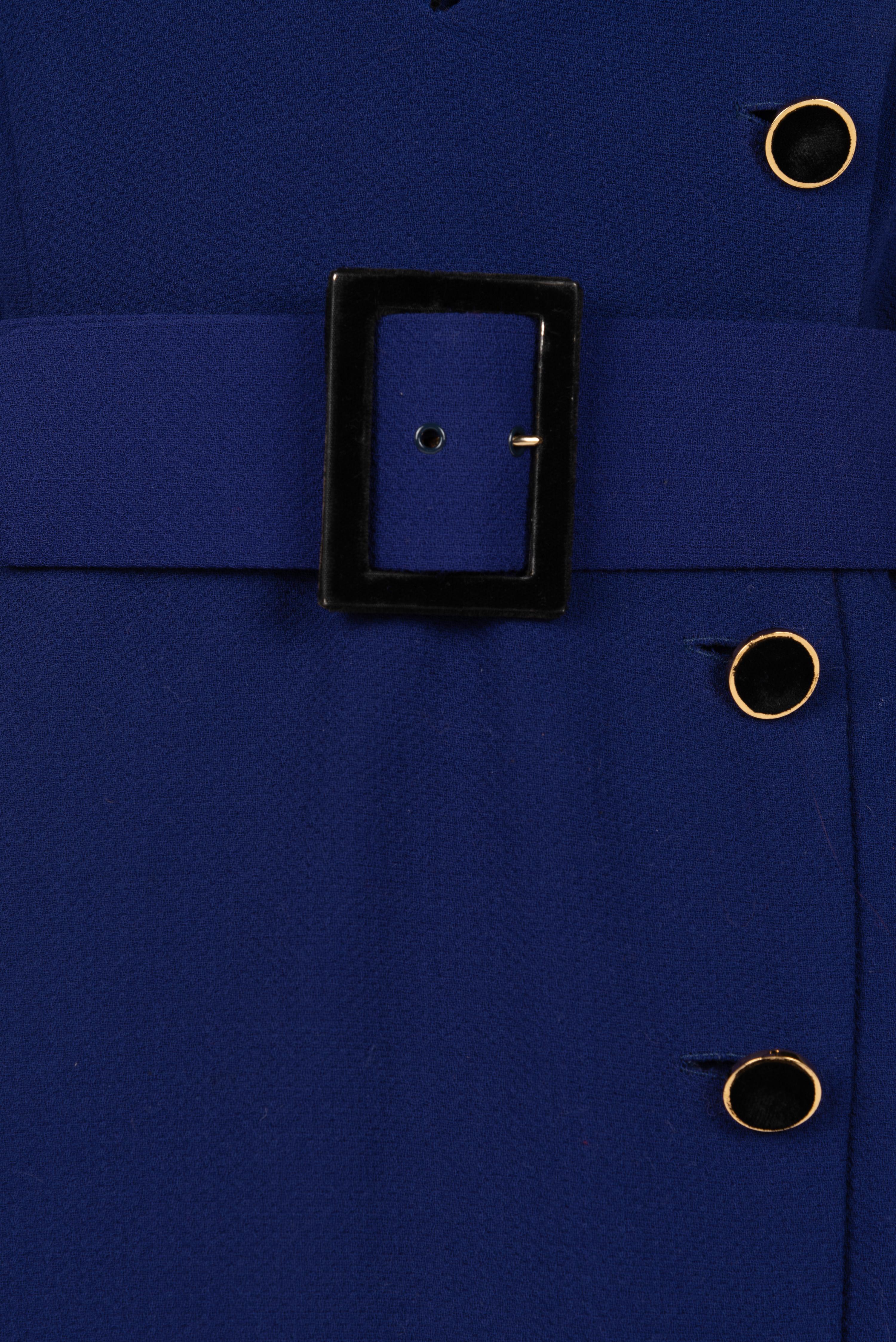 Chanel Wool Wrap Dress with Slip and Belt, 1980s