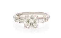 A Platinum and Diamond Ring, 3.70 dwts.