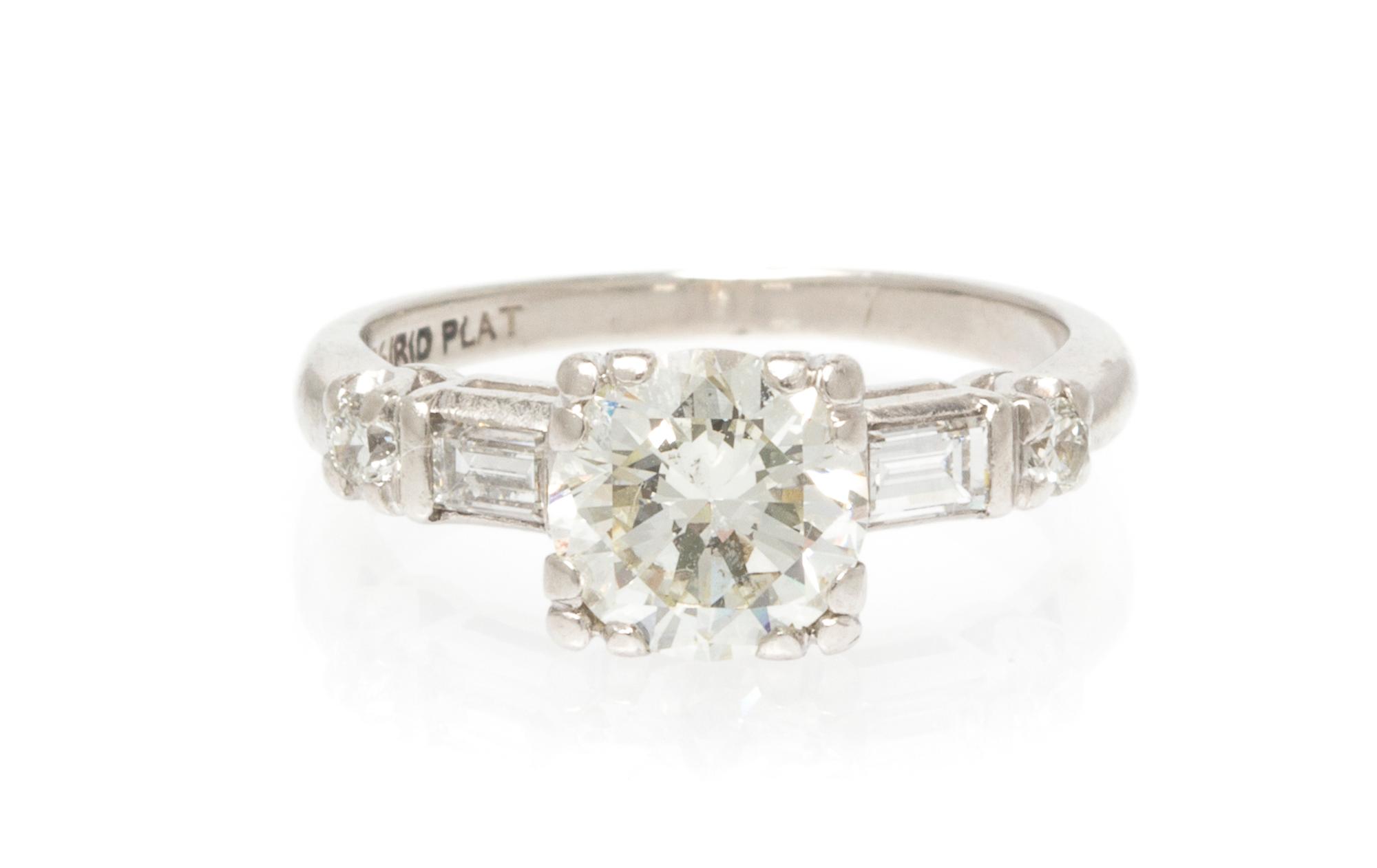 A Platinum and Diamond Ring, 3.70 dwts.