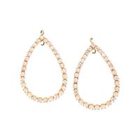PAIR OF YELLOW GOLD AND DIAMOND DETACHABLE DROPS
