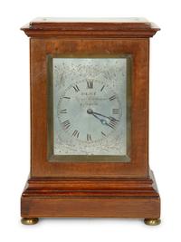 An English Mahogany Table Clock