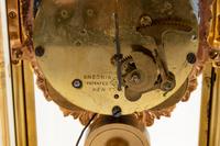 An Ansonia Excelsior Crystal Gilt Metal Regulator Clock