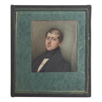 American School, 19th Century — Portrait Miniature of Rev. Thomas Wickes. Punnett as a Young Man (1834-1907)