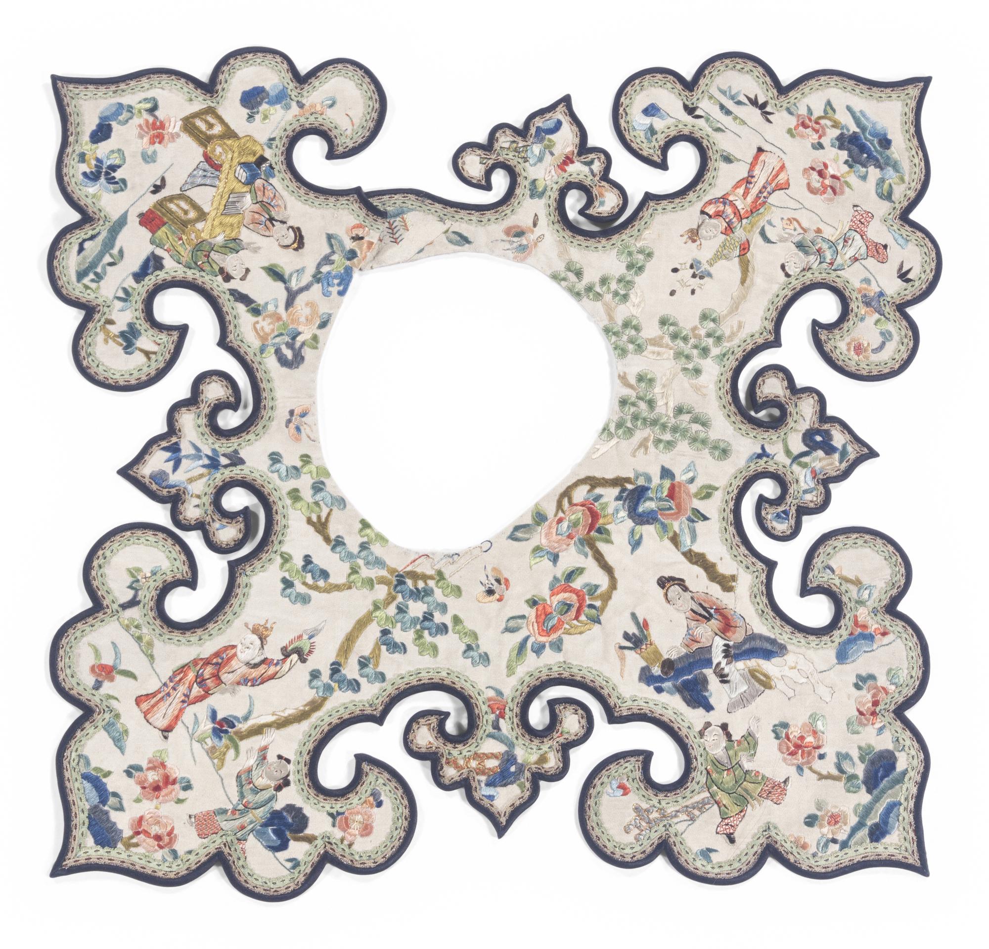 A Group of Ten Chinese Silk Embroidered Articles