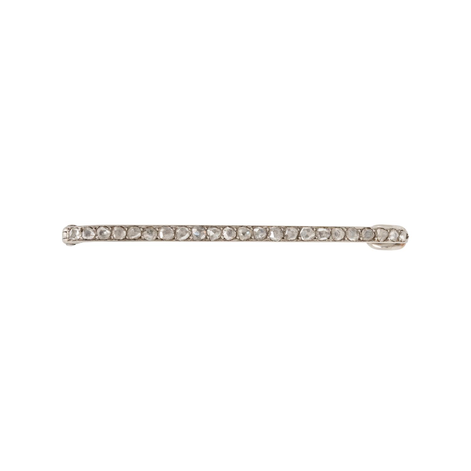 CARTIER, PLATINUM AND DIAMOND BAR PIN