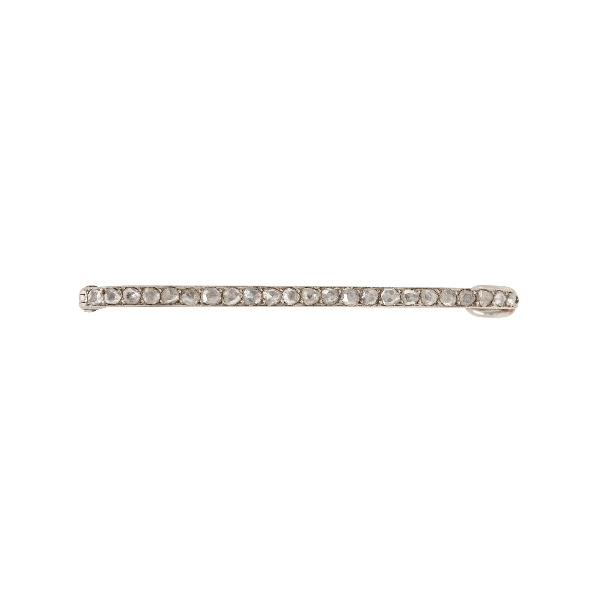 CARTIER, PLATINUM AND DIAMOND BAR PIN