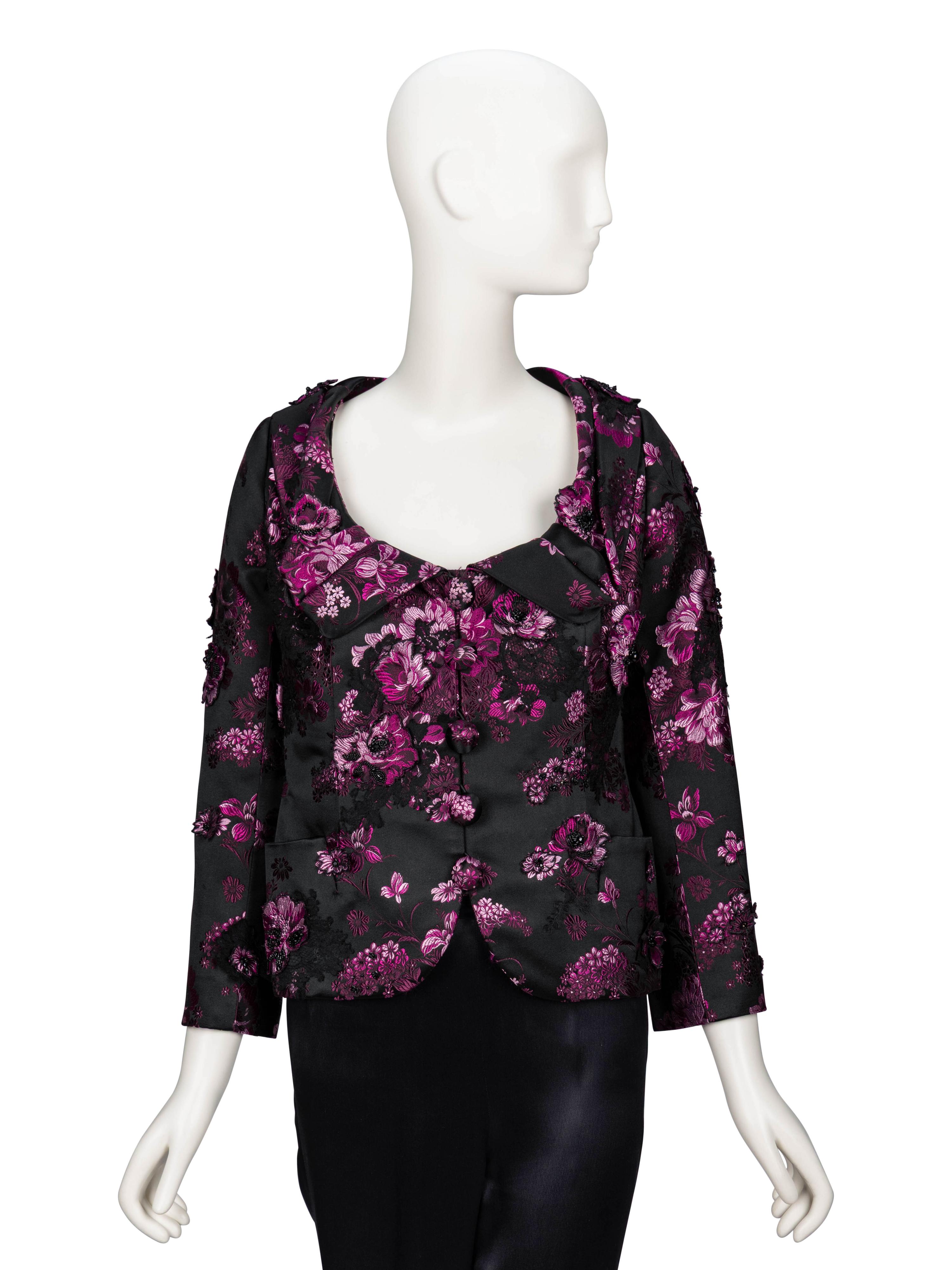 Carven Haute Couture, Floral Pantsuit Ensemble