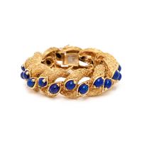 YELLOW GOLD AND LAPIS LAZULI BRACELET